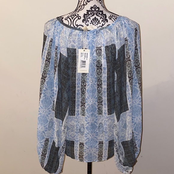 NWT!! Ramy Brook Colorful Embroidered Myra Boho Blouse Size XS Oversized - Picture 10 of 14